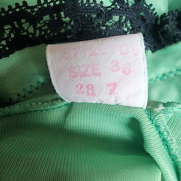 Vintage Cattani of California Green & Black Babydoll (36) - Picture 5 of 6